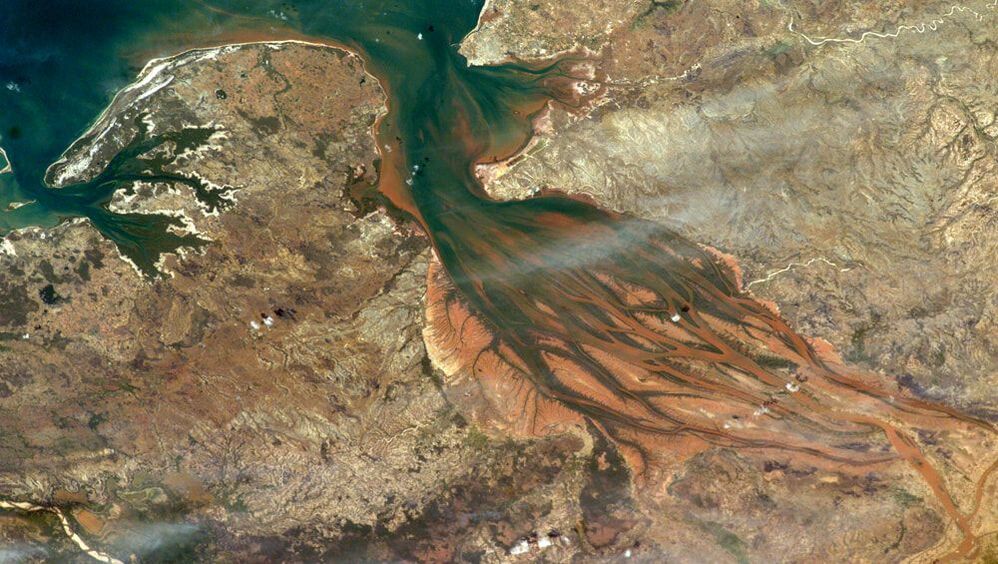 Picture of The Betsiboka river taken from space