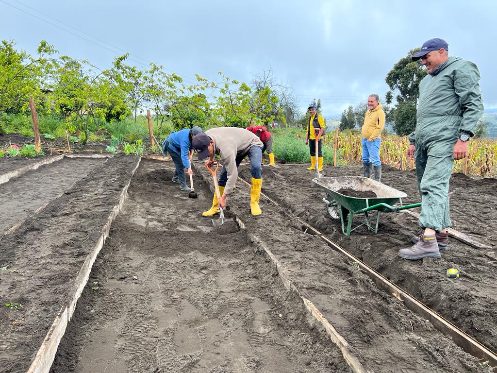Picture of a tree nursery being prepared in Ecuador